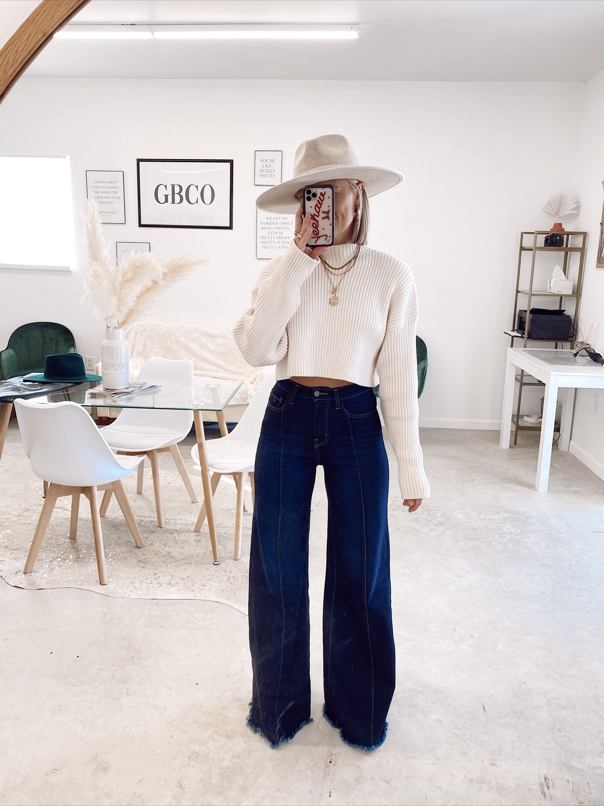 The Loretta Trouser Jean in Dark Wash