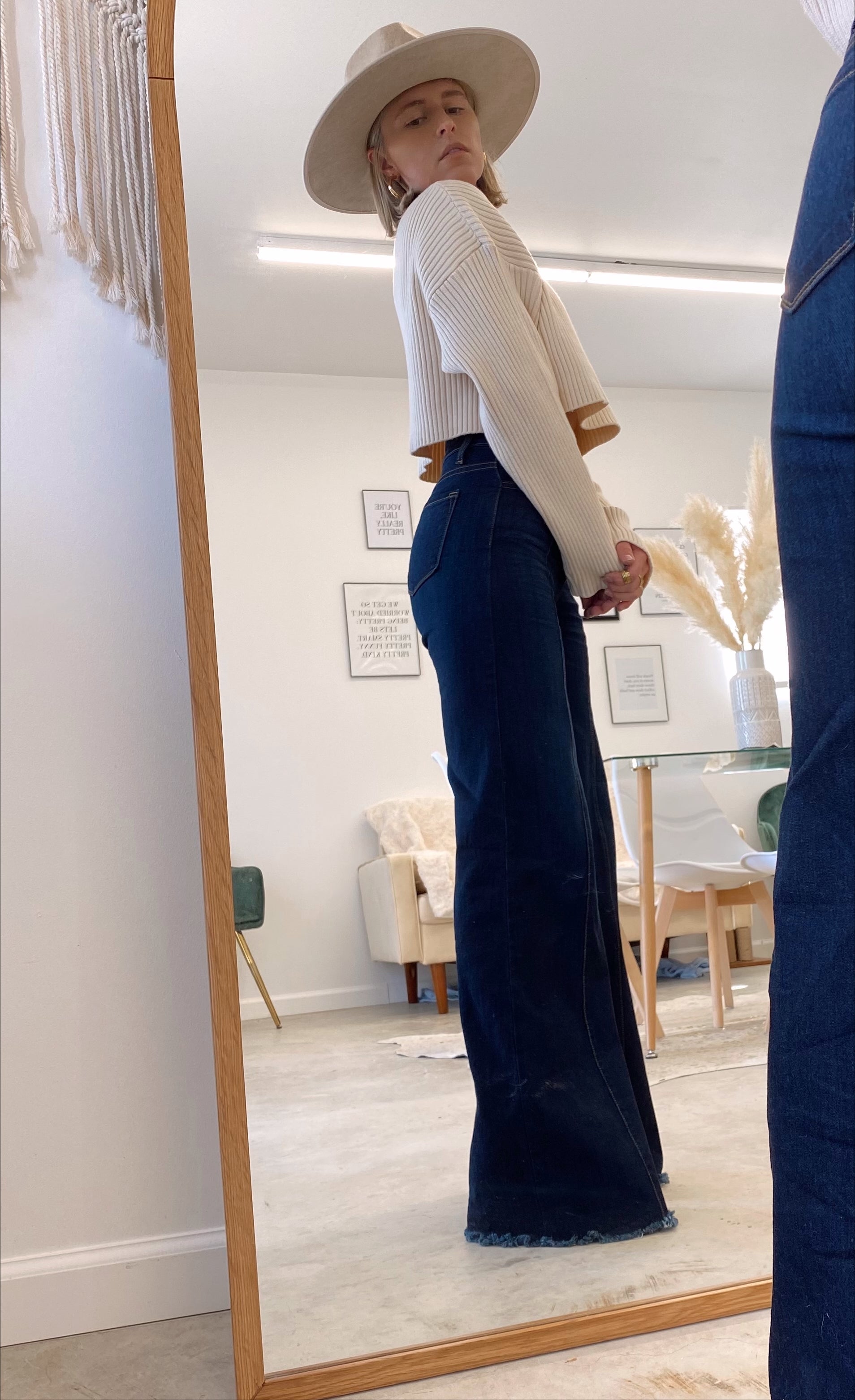 The Loretta Trouser Jean in Dark Wash