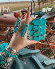 Turquoise Natural Stone Belt Buckle
