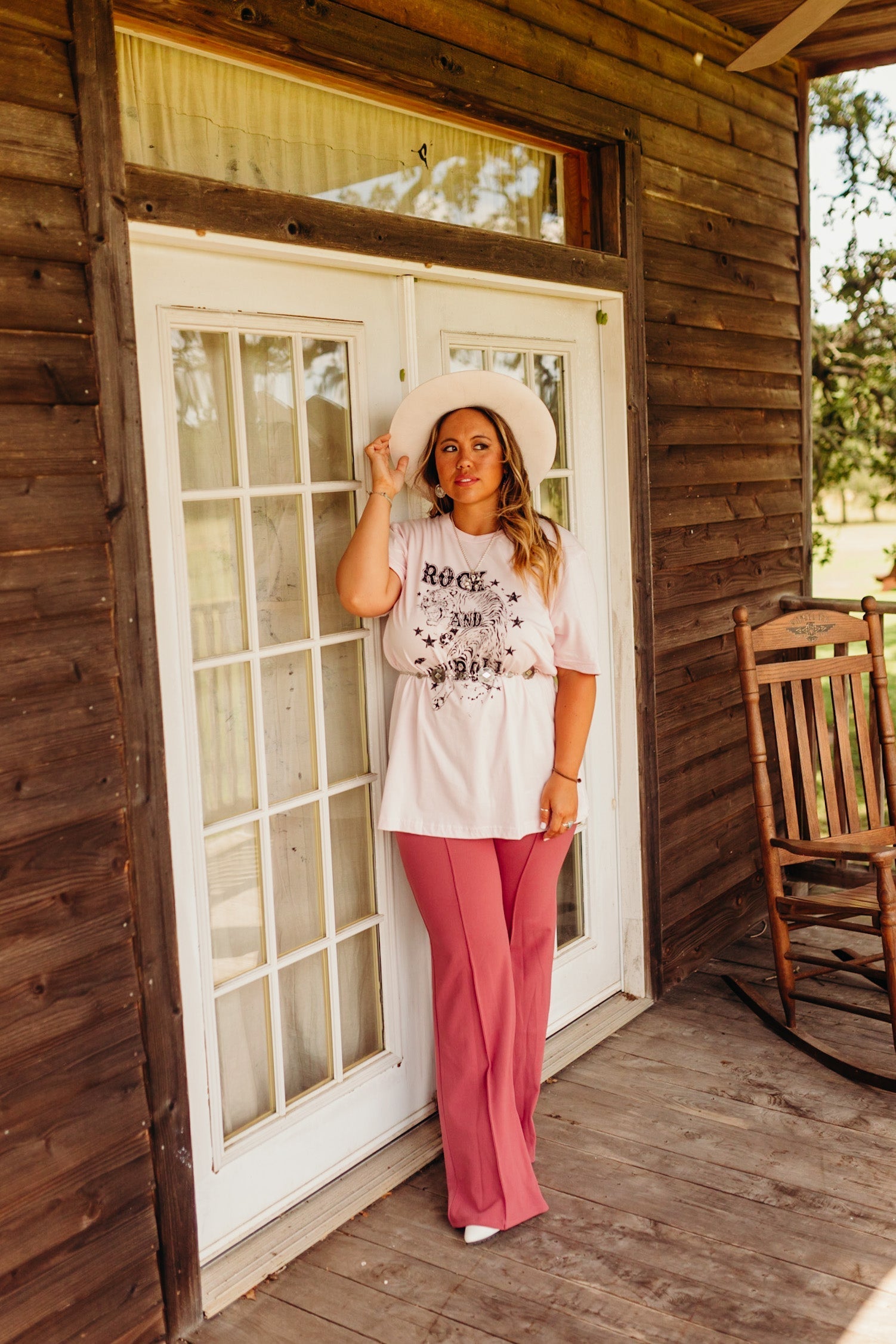 The Zoey Flare Trouser in Marsala