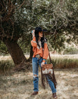 The Lancaster (Gold Splattered Cowhide) a Haute Southern Hyde by Beth Marie Exclusive