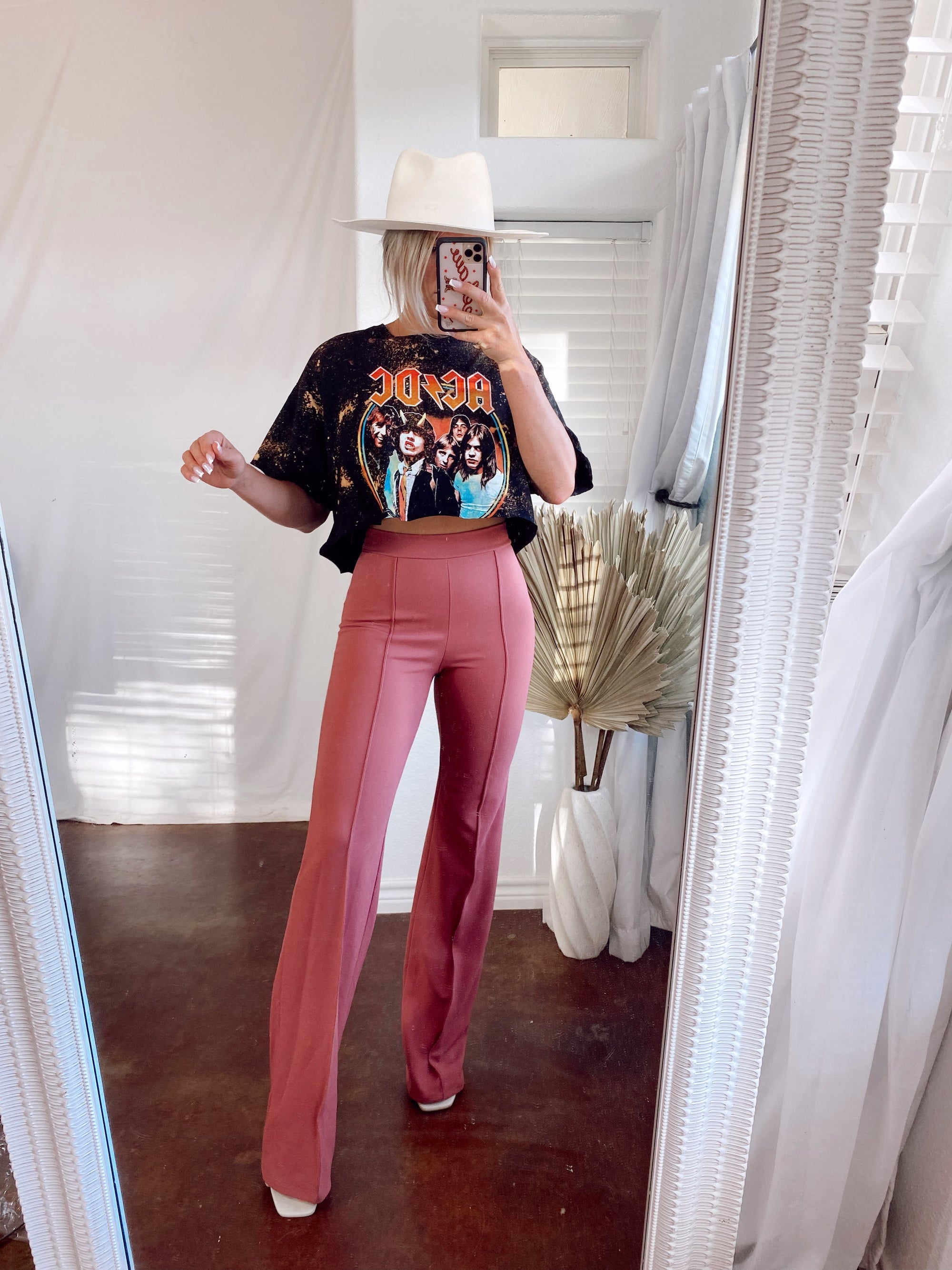 The Zoey Flare Trouser in Marsala