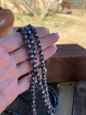 Custom 6mm Navajo Pearl Style 70 inch beads - Everest Ranch