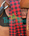Buffalo Plaid Cinch Strap Set I