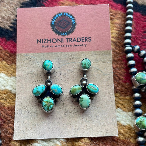 Navajo Sonoran Turquoise Squash Blossom Set - Sterling Silver Jewelry