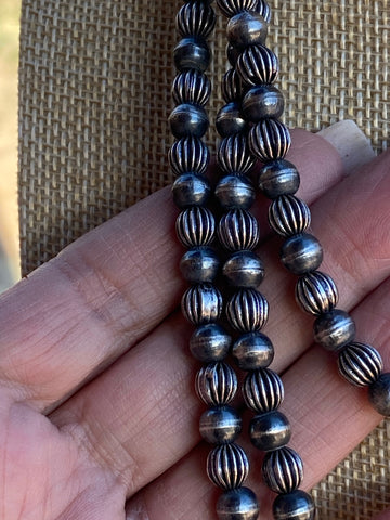 Custom 6mm Navajo Pearl Style 70 inch beads - Everest Ranch