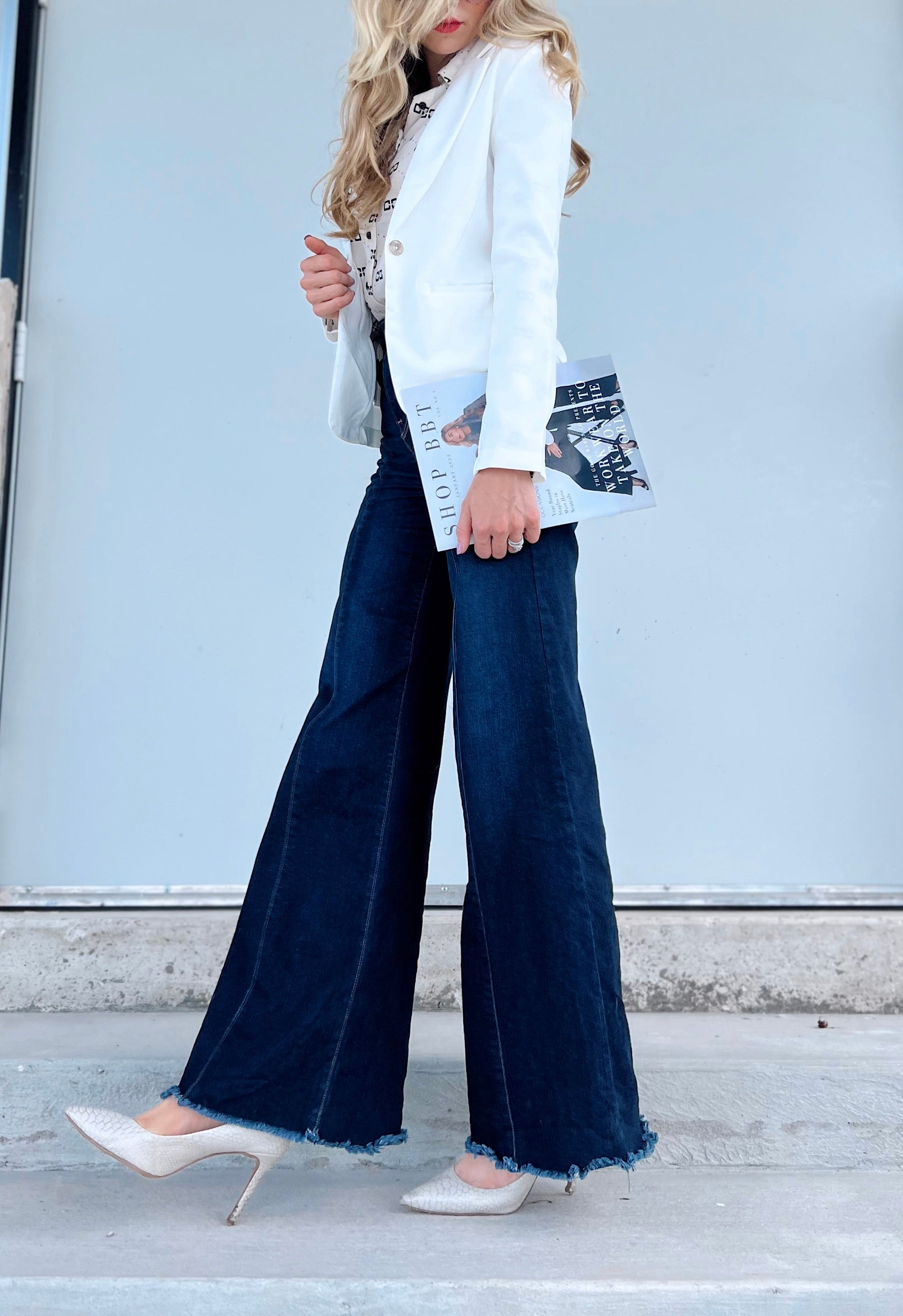 The Loretta Trouser Jean in Dark Wash