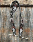 Cowhide Clear Browband/One Ear Tack Set 