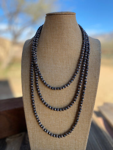 Custom 6mm Navajo Pearl Style 70 inch beads - Everest Ranch