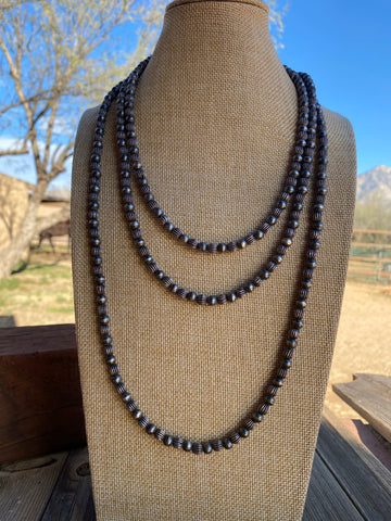 Custom 6mm Navajo Pearl Style 70 inch beads - Everest Ranch