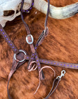 BuckStitch Betty Tack Set Purple/Chocolate