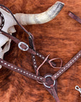 BuckStitch Betty Suede Tack Set White/Chocolate