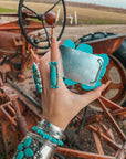 Turquoise Natural Stone Belt Buckle