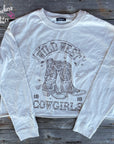 Wild West Cowgirl Mineral Crop Shirt - Natural