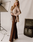 The Zoey Flare Trouser In Chocolate