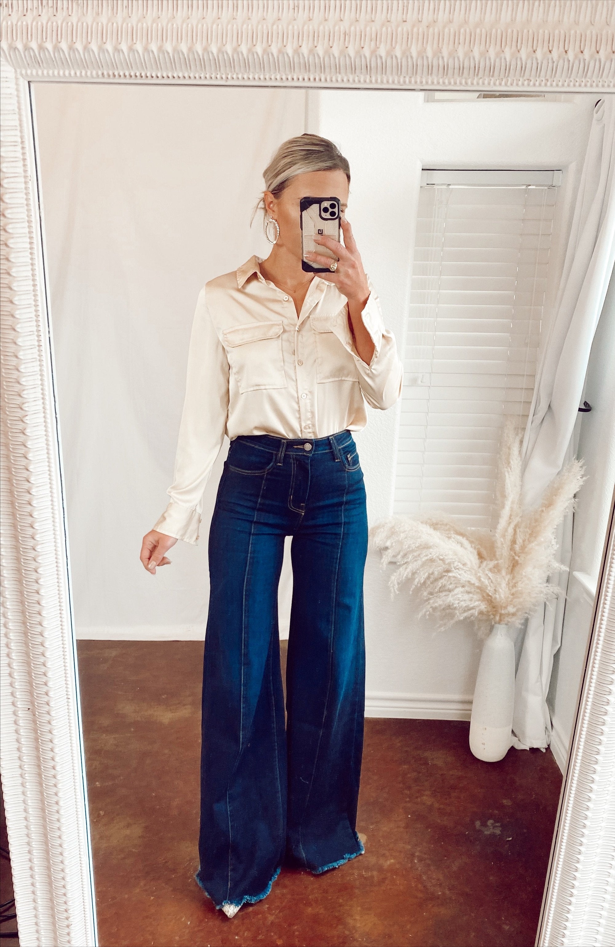 The Loretta Trouser Jean in Dark Wash