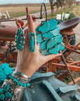 Turquoise Natural Stone Belt Buckle