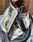 35X35"  Grey & White  Wild Rag / Scarf WR3159X