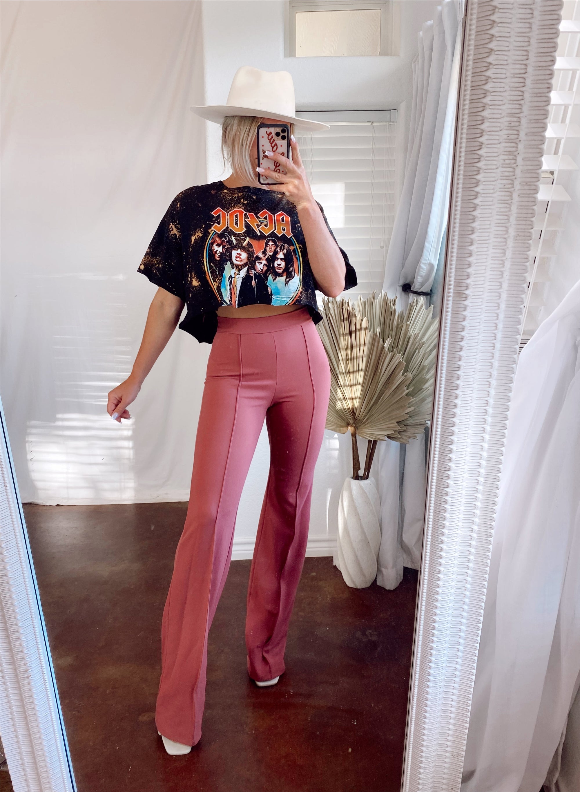 The Zoey Flare Trouser in Marsala