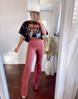 The Zoey Flare Trouser in Marsala