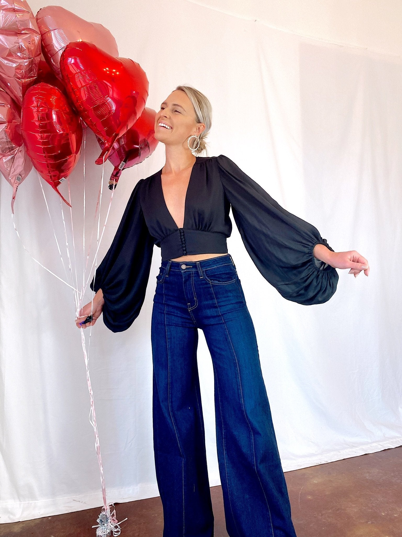 The Loretta Trouser Jean in Dark Wash