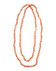 Immeasurable Bead Necklace - Polished Orange Jasper