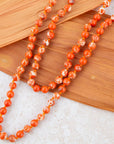 Immeasurable Bead Necklace - Polished Orange Jasper