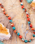 Immeasurable Multicolor Ocean Jade Golden Wrap Necklace