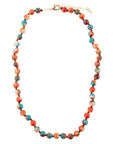 Immeasurable Multicolor Ocean Jade Golden Wrap Necklace