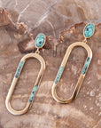 In the Loop Blue Chrysocolla Golden Earrings