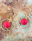 In The Loop Red Magnesite Earrings