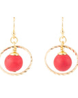 In The Loop Red Magnesite Earrings