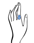 Ingrained Blue Lapis Statement Ring