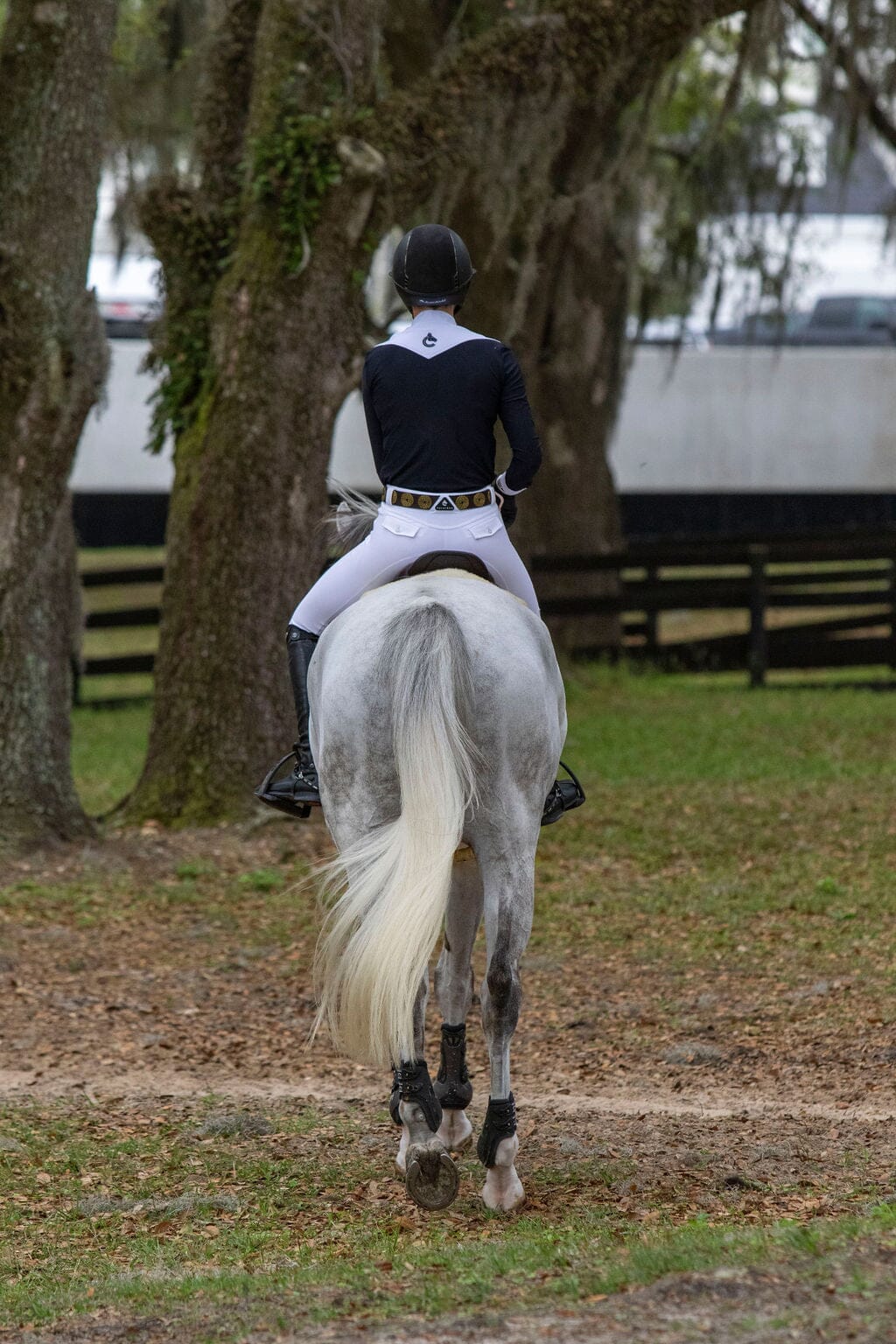 Juliette High Compression Show Breeches in White - Sample Sale