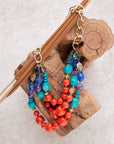 Kaleidoscope Multistone Statement Golden Necklace