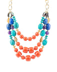 Kaleidoscope Multistone Statement Golden Necklace