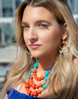 Kaleidoscope Multistone Statement Golden Necklace