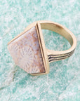 Lafayette Fossilized Coral Ring