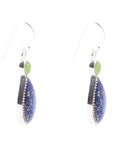 Lapis and Canadian Jade Drop Earrings