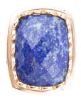 Blue Lapis Golden Cocktail Ring