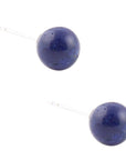 Blue Lapis Sterling Silver Stud Earrings