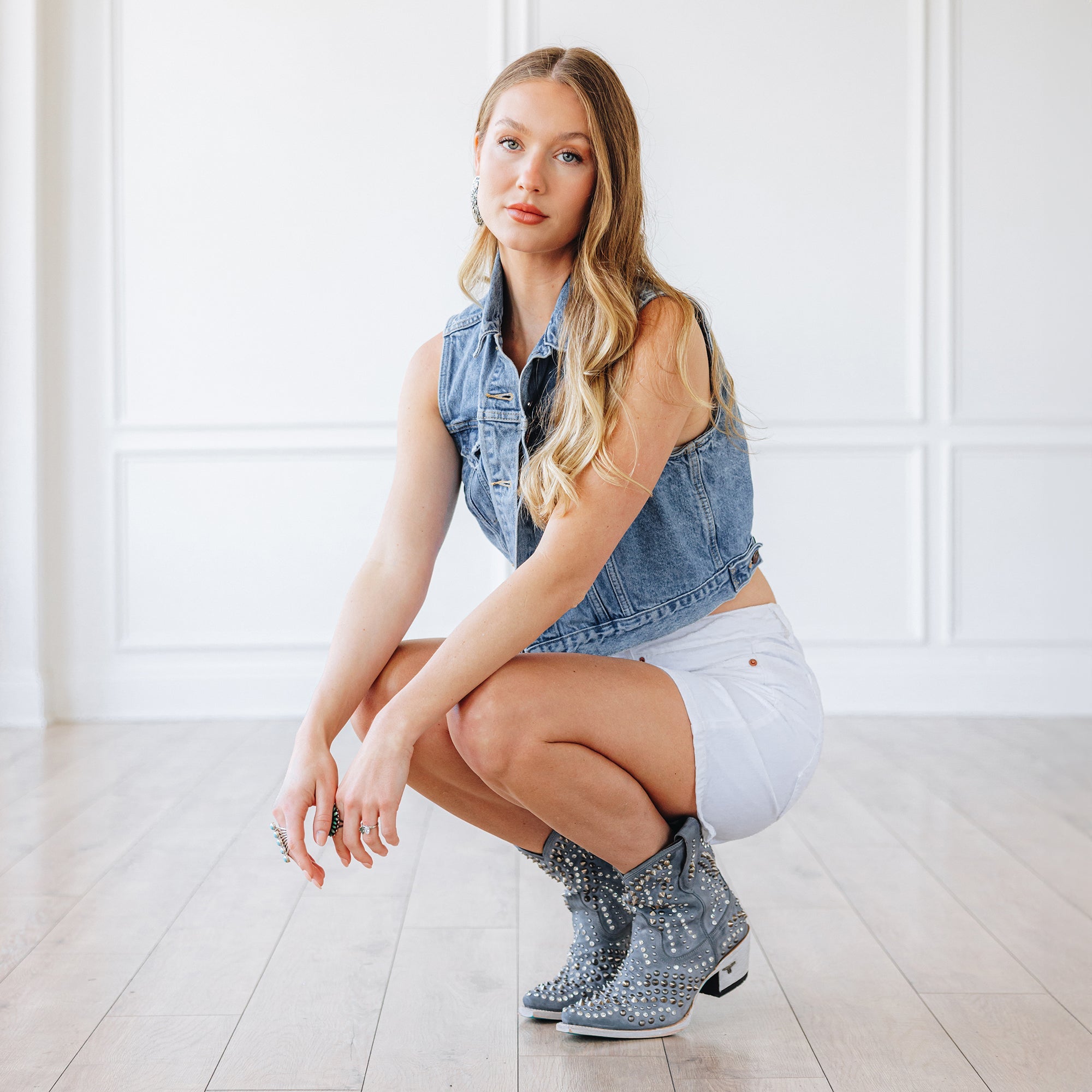 Dolly Bootie - Washed Denim