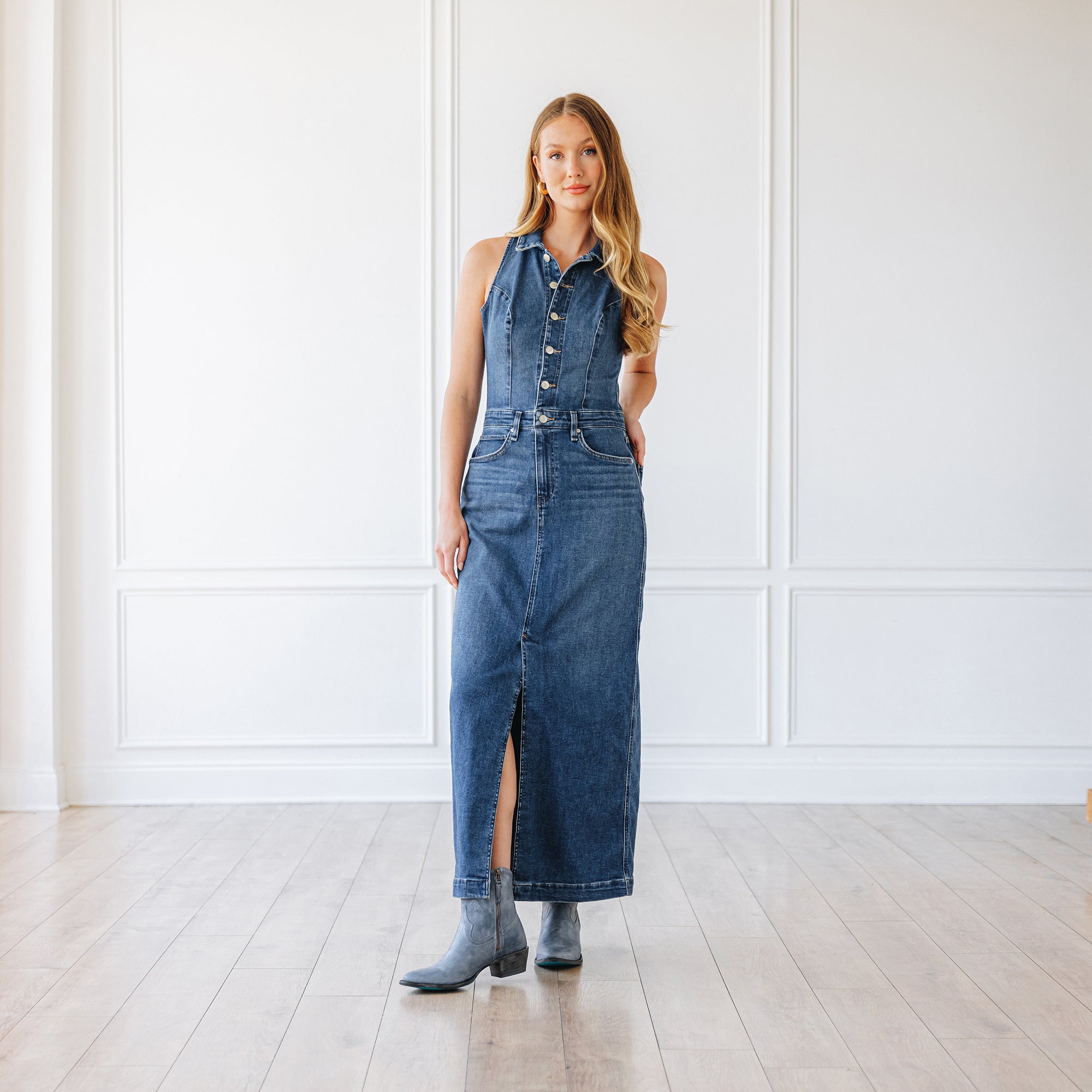 Plain Jane Bootie - Washed Denim