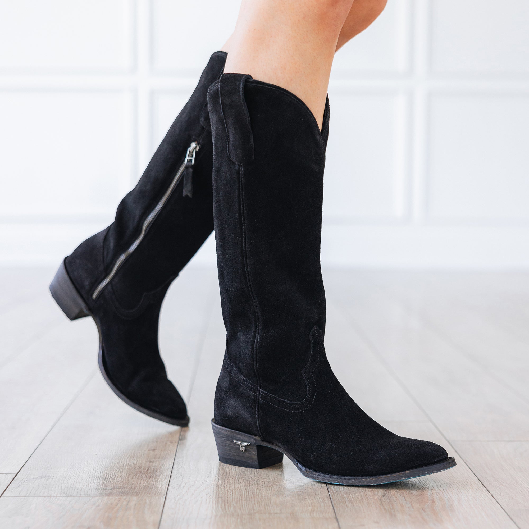 Plain Jane Boot - Soft Black Suede