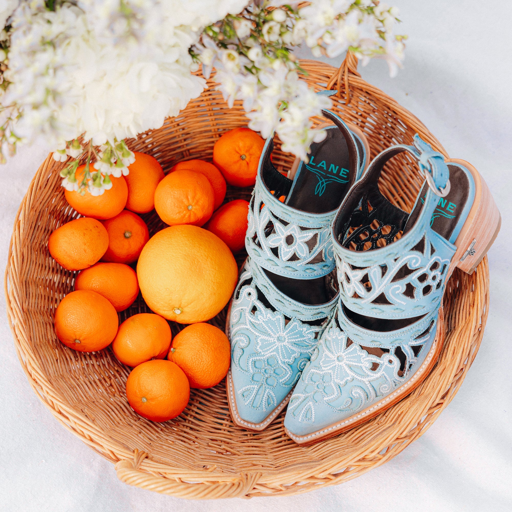 Robin Cut Out Slingback Mule - Powder Blue