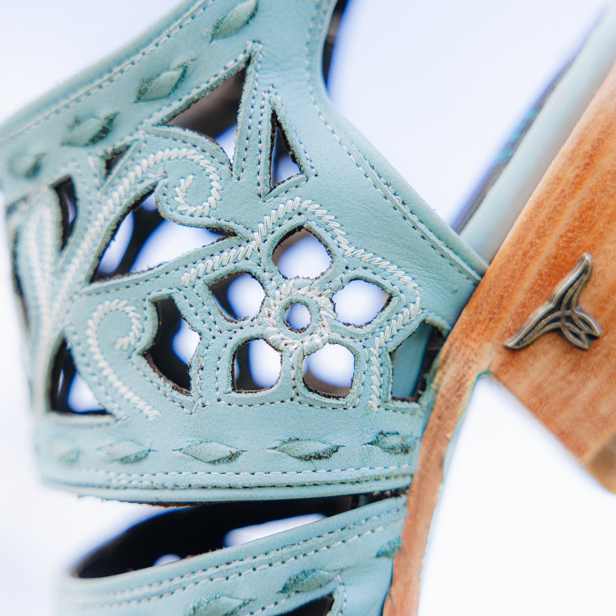 Robin Cut Out Slingback Mule - Powder Blue