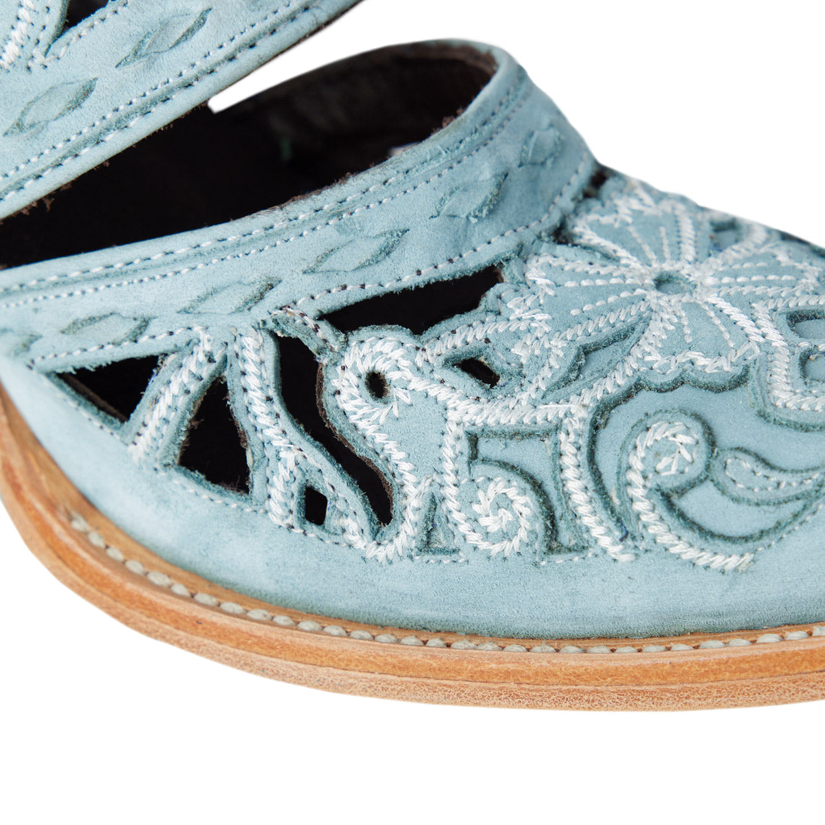 Robin Cut Out Slingback Mule - Powder Blue