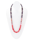 Le Rouge Red Magnesite Multi-Stone Long Necklace
