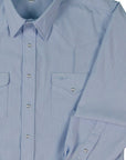 Rancher Crease - Tropical Wool - Lt. Blue - Long Sleeve - Snaps
