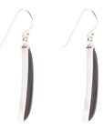Line Black Onyx Sterling Silver Drop Earrings